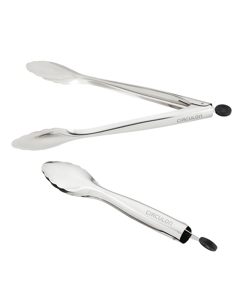 Circulon Tools Stainless Steel Kitchen Tongs, Set of 2