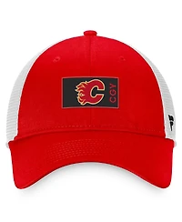 Men's Fanatics Red Calgary Flames Authentic Pro Rink Trucker Snapback Hat