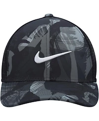 Men's Nike Gray and Black Legacy91 Trucker Performance Snapback Hat