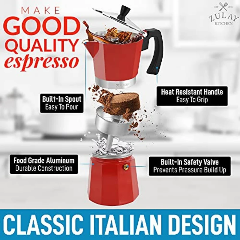 Classic Stovetop Italian Style Espresso Maker