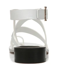 Franco Sarto Women's Ina Toe Loop Ankle Strap Stacked Heel Sandals