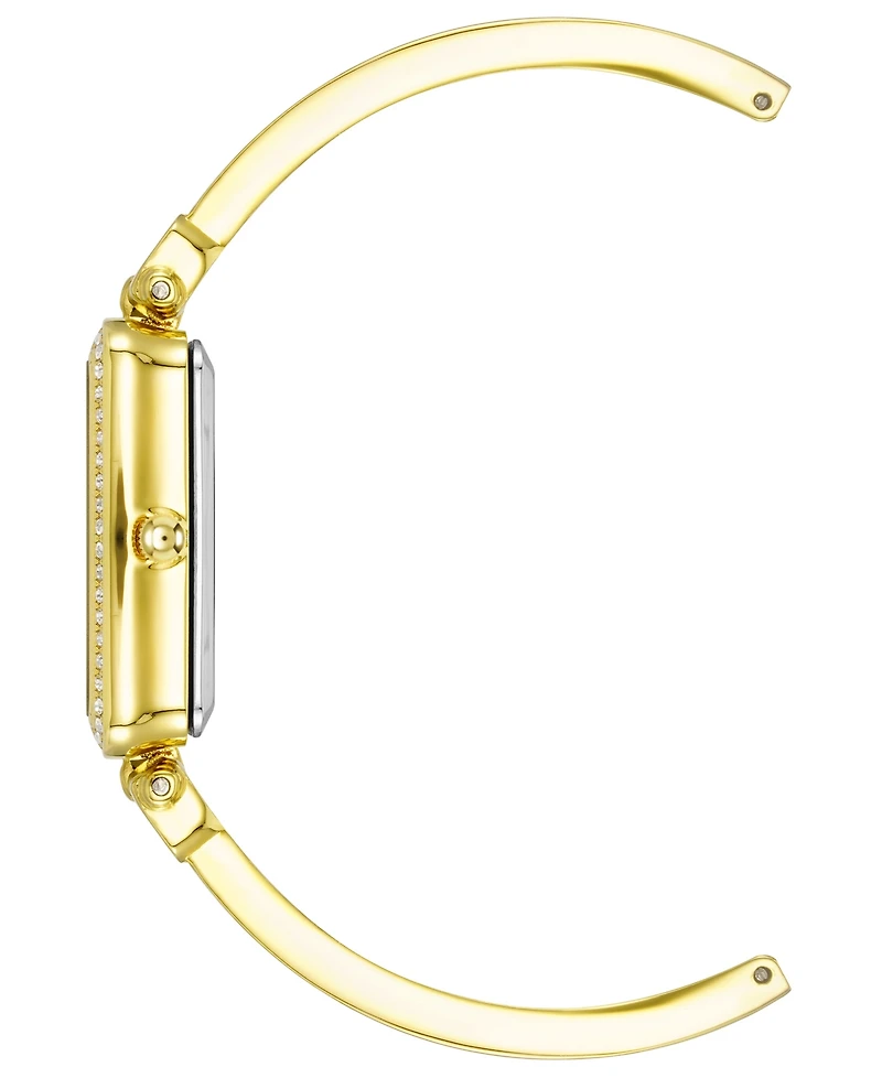 Anne Klein Women's Orange Enamel and Gold-Tone Alloy Bangle Watch Set 33.5mm