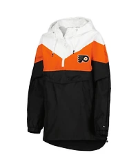 Women's Tommy Hilfiger Orange, Black Philadelphia Flyers Staci Half-Zip Windbreaker Jacket