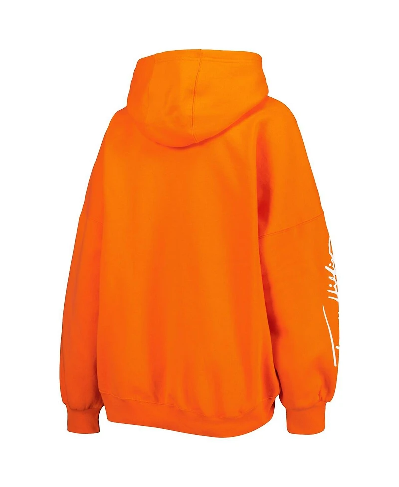 Women's Tommy Hilfiger Orange Denver Broncos Becca Drop Shoulder Pullover Hoodie
