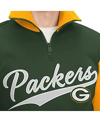 Men's Tommy Hilfiger Green, Gold Green Bay Packers Aiden Quarter-Zip Top