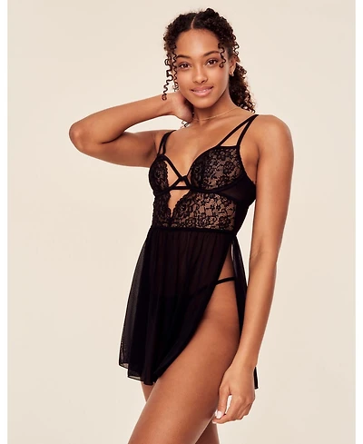 Adore Me Women's Rae Unlined Babydoll & G-String Set Lingerie