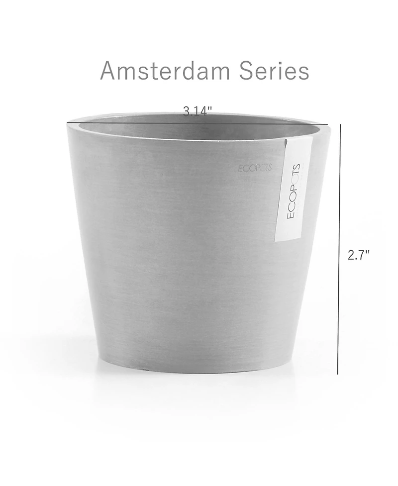 Ecopots Amsterdam Modern Round Indoor and Outdoor Planter