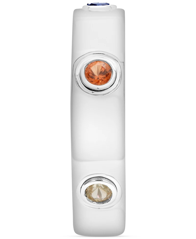 Lab-grown Multi-Sapphire (1/2 ct. t.w.) Ring in Sterling Silver