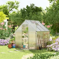 Outsunny 6' x 6' Outdoor Walk-in house Kit, Polycarbonate,