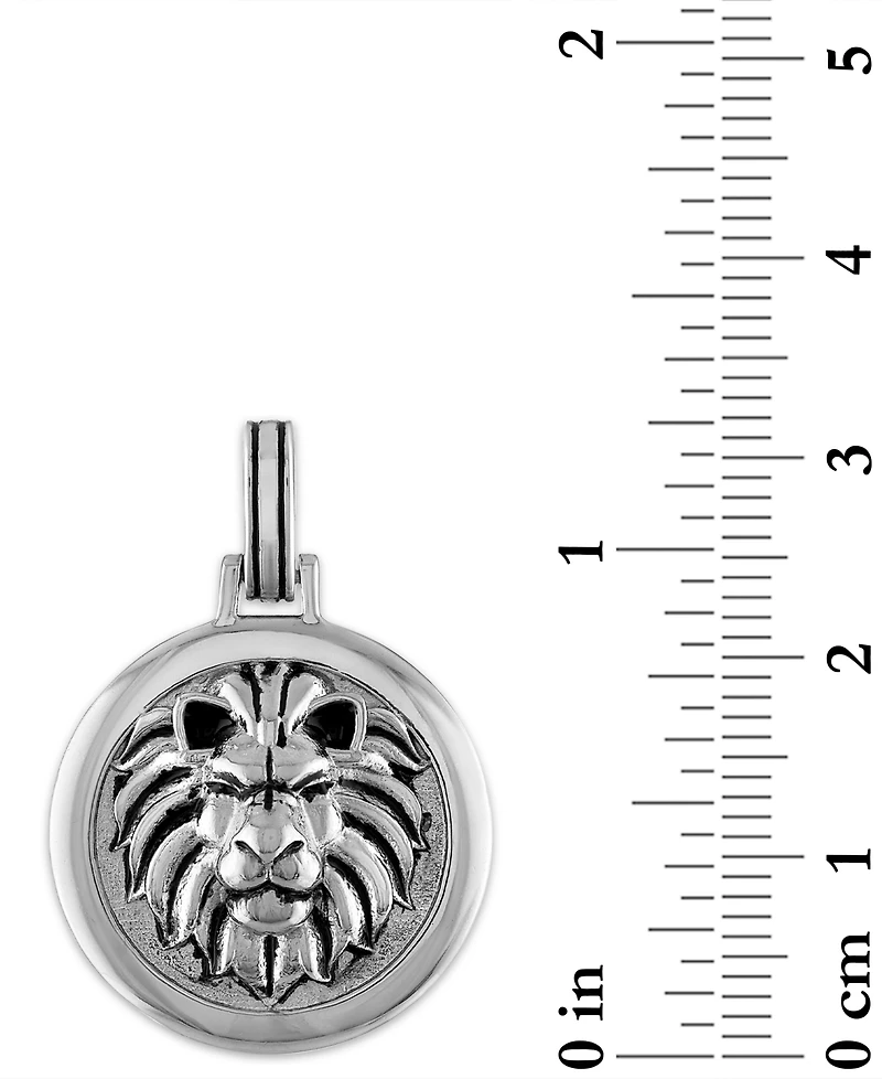 Esquire Men's Jewelry Lion Amulet Pendant in Sterling Silver, Created for Macy's