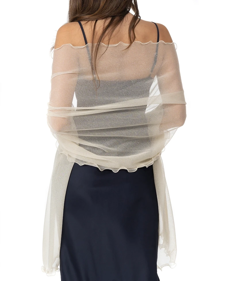 I.n.c. International Concepts Ruffle-Edge Metallic Evening Wrap, Created for Macy's
