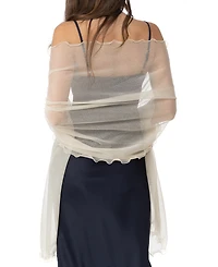 I.n.c. International Concepts Ruffle-Edge Metallic Evening Wrap, Created for Macy's