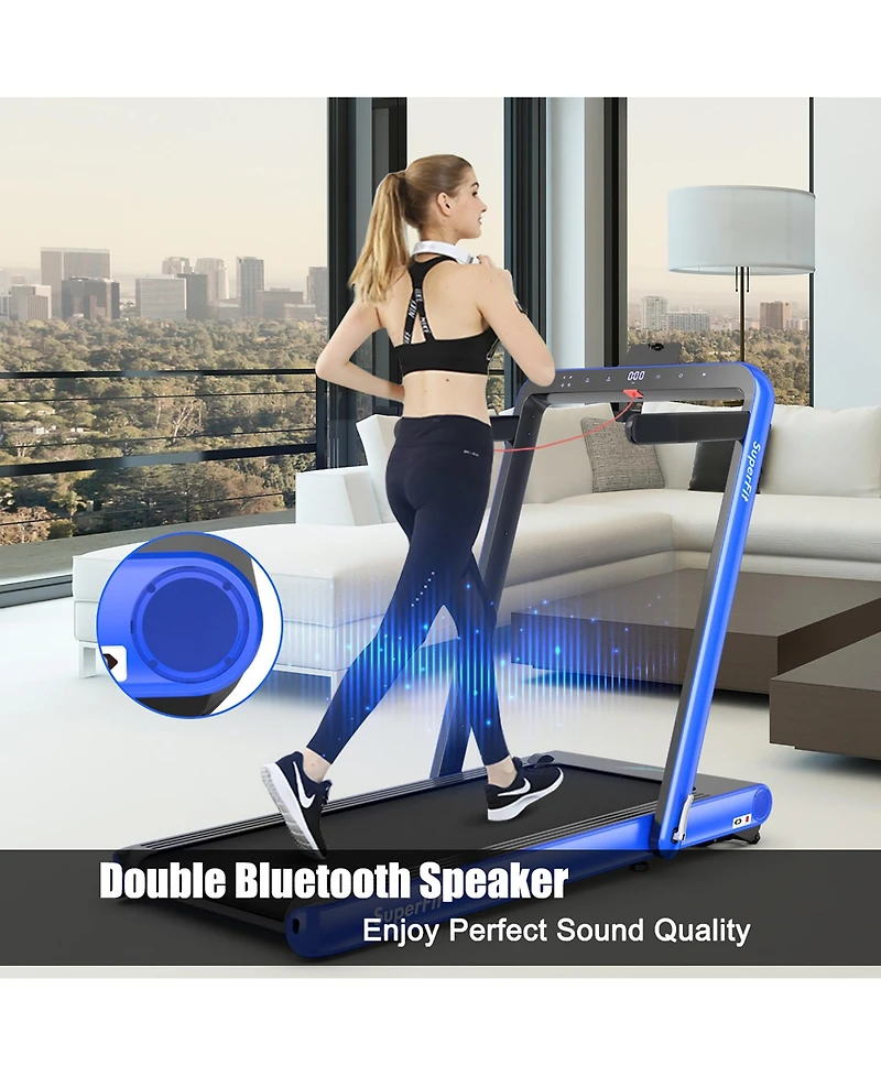Costway 4.75HP 2 1 Folding Treadmill