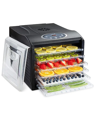Ivation 6 Plastic Tray Food Dehydrator for Snacks, Jerky, and More