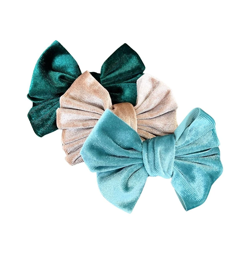 Headbands of Hope Baby Girl Bow + Headband Set - Emerald