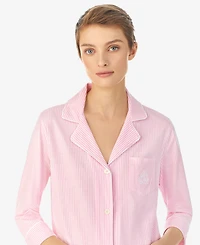 Lauren Ralph Lauren 3/4 Sleeve Classic Notch Collar Capri Pajama Set