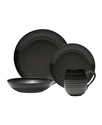Mikasa Swirl Graphite Coupe 4 Piece Place Setting