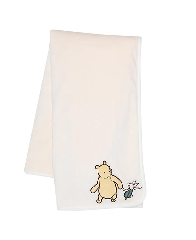 Lambs & Ivy Baby Disney Storytime Pooh Ultra Soft Fleece Blanket - Cream
