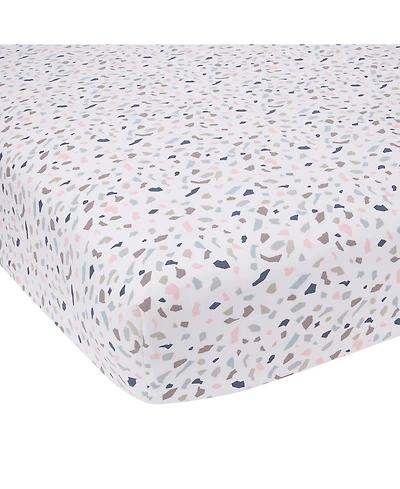 Lambs & Ivy Baby Signature Terrazzo Abstract Organic Cotton Fitted Crib Sheet