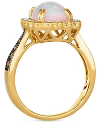 Le Vian Neopolitan Opal (1-1/4 ct. t.w.) & Diamond (1/2 ct. t.w.) Halo Ring in 14k Gold