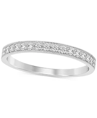 Diamond Milgrain Band (1/4 ct. t.w.) 14k White or Yellow Gold