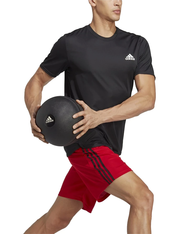 adidas Men's Train Essentials Classic-Fit Aeroready 3-Stripes 10" Training Shorts