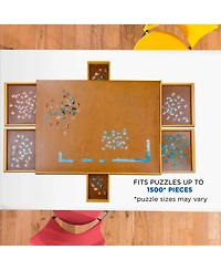 Jumbl 1500 Piece Puzzle Board, 27”x35” Wooden Jigsaw Puzzle Table