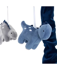 Lambs & Ivy Baby Dino Blue/Gray Dinosaur Musical Baby Crib Mobile Soother Toy