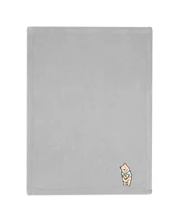 Lambs & Ivy Disney Baby Winnie the Pooh Hugs Gray Soft Fleece Baby Blanket