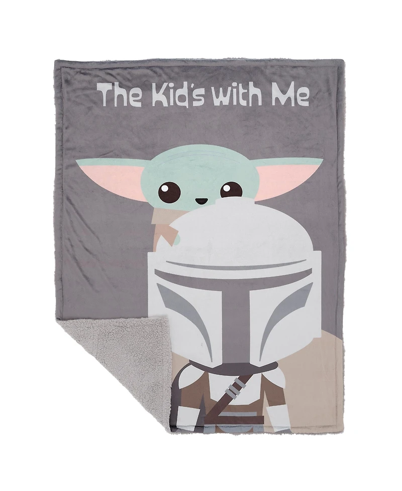 Lambs & Ivy Star Wars The Kids with Me Grogu/The Child/Baby Yoda Baby Blanket