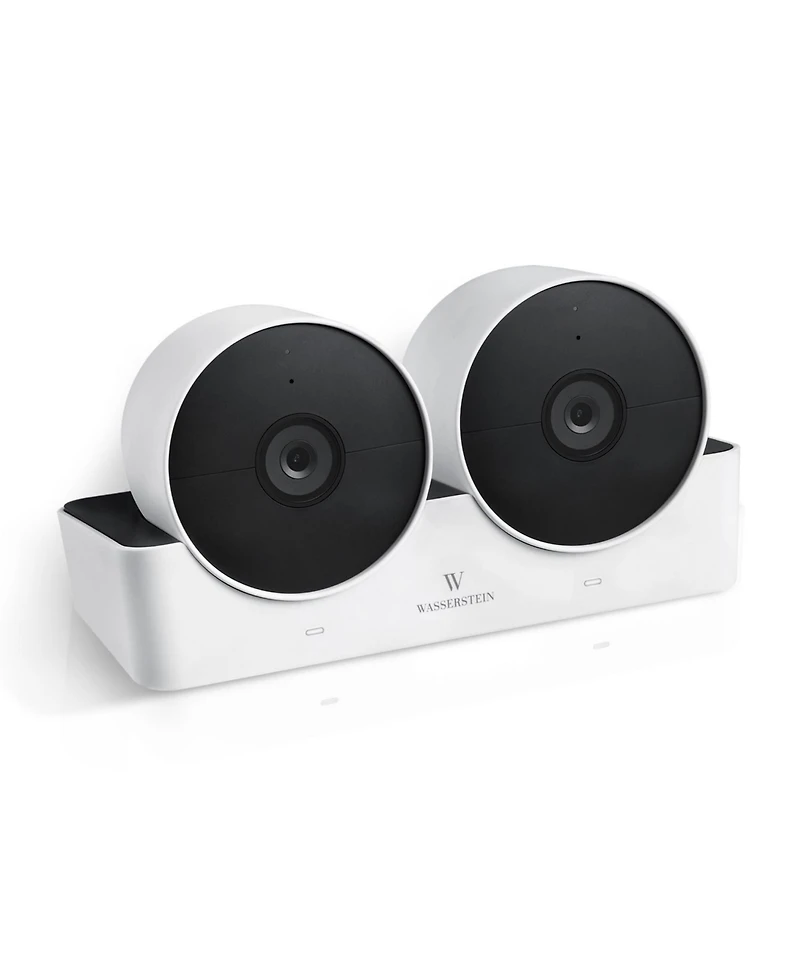 Wasserstein Charging Station Compatible with Google Nest Cam Outdoor or Indoor, Battery - Dual Charging Slot for Nest Cam (Nest Cam Not Included)