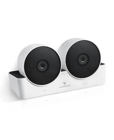 Wasserstein Charging Station Compatible with Google Nest Cam Outdoor or Indoor, Battery - Dual Charging Slot for Nest Cam (Nest Cam Not Included)