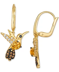 Le Vian Cinnamon Citrine (3/4 ct. t.w.), Nude Diamonds (1/5 ct. t.w.), Chocolate Diamonds (1/6 ct. t.w.) & Blackberry Diamonds Accent Hummingbird Drop