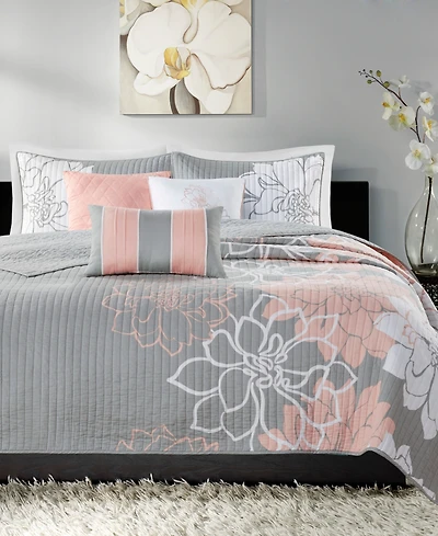 Madison Park Lola Reversible 6-Pc. Quilt Set, Full/Queen