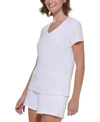 Calvin Klein Performance Embroidered V-Neck Logo T-Shirt