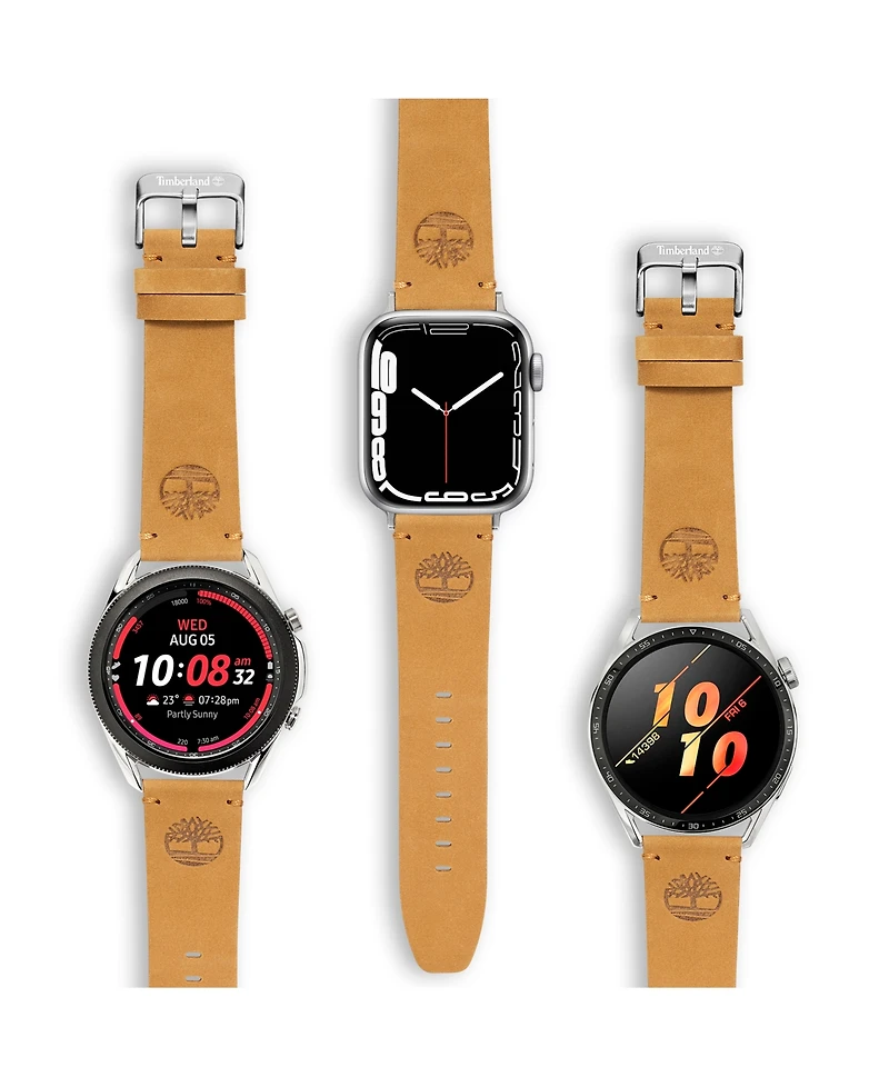 Timberland Unisex Ashby Wheat Genuine Leather Universal Smart Watch Strap 20mm