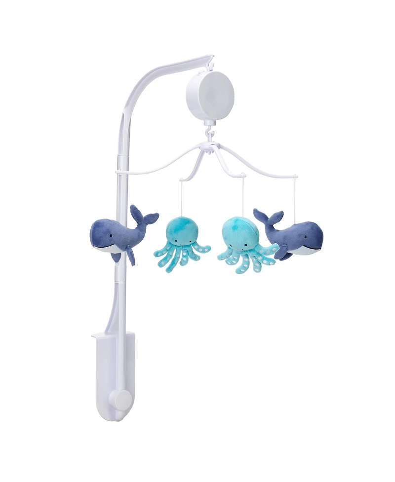 Bedtime Originals Whales Tale Blue Whale/Octopus Musical Baby Crib Mobile Toy