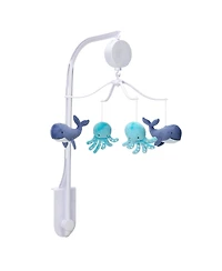 Bedtime Originals Whales Tale Blue Whale/Octopus Musical Baby Crib Mobile Toy