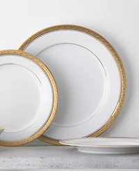 Noritake Crestwood Gold Set of 4 Dinner Plates, Service For 4