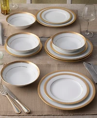 Noritake Crestwood Gold Set of 4 Soup Bowls, Service For 4