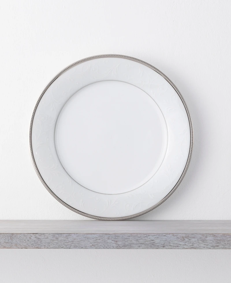 Noritake Regina Platinum Set of 4 Dinner Plates, Service For 4