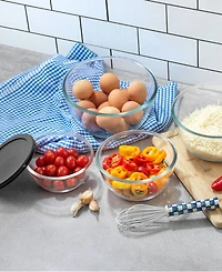 JoyJolt Joyful 4 Piece Glass Mixing Bowls with Lids Set