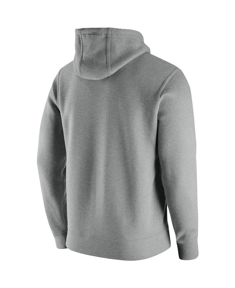Men's Nike Heathered Gray Florida State Seminoles Vintage-Like School Logo Pullover Hoodie