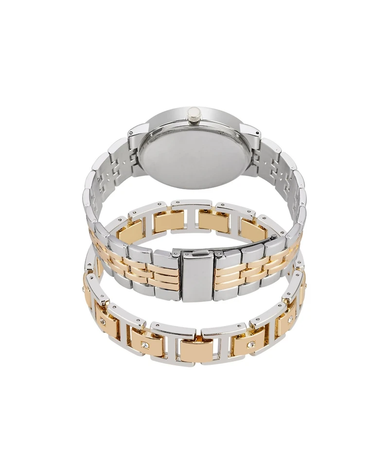 Jones New York Men's Analog Two Tone Metal Alloy Bracelet Watch