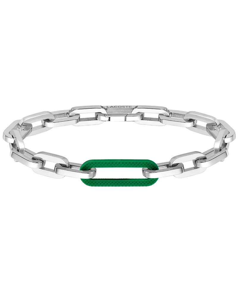 Lacoste Men's Stainless Steel Paperclip Chain Bracelet