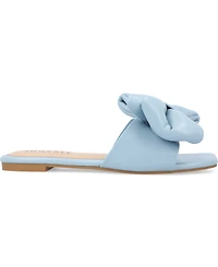Journee Collection Women's Fayre Oversized Bow Flat Sandals