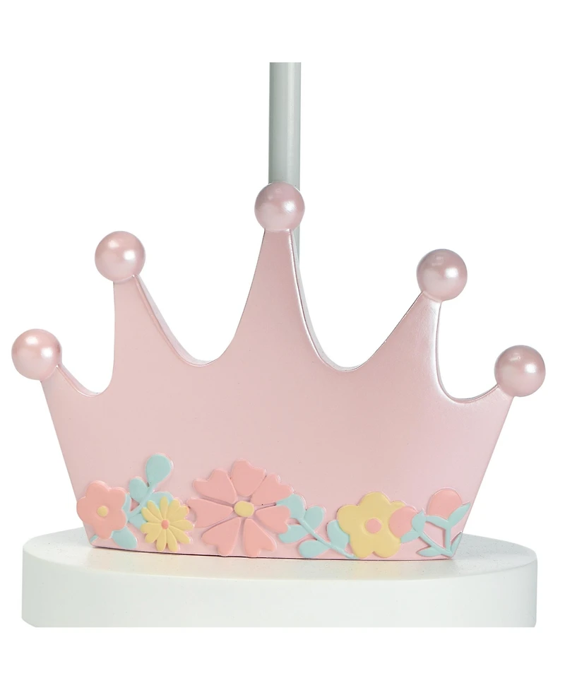 Lambs & Ivy Disney Princesses Pink Crown Nursery Lamp with Shade & Bulb