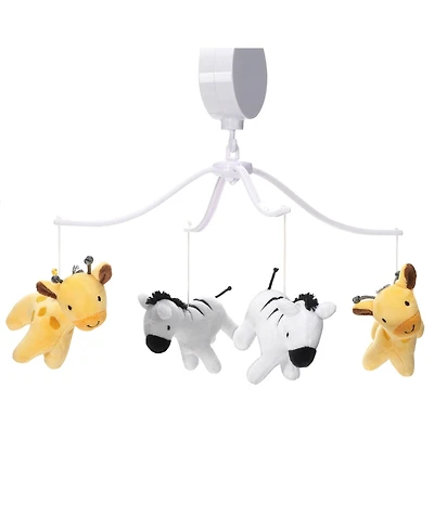 Bedtime Originals Mighty Jungle Animals Giraffe/Zebra Musical Baby Crib Mobile