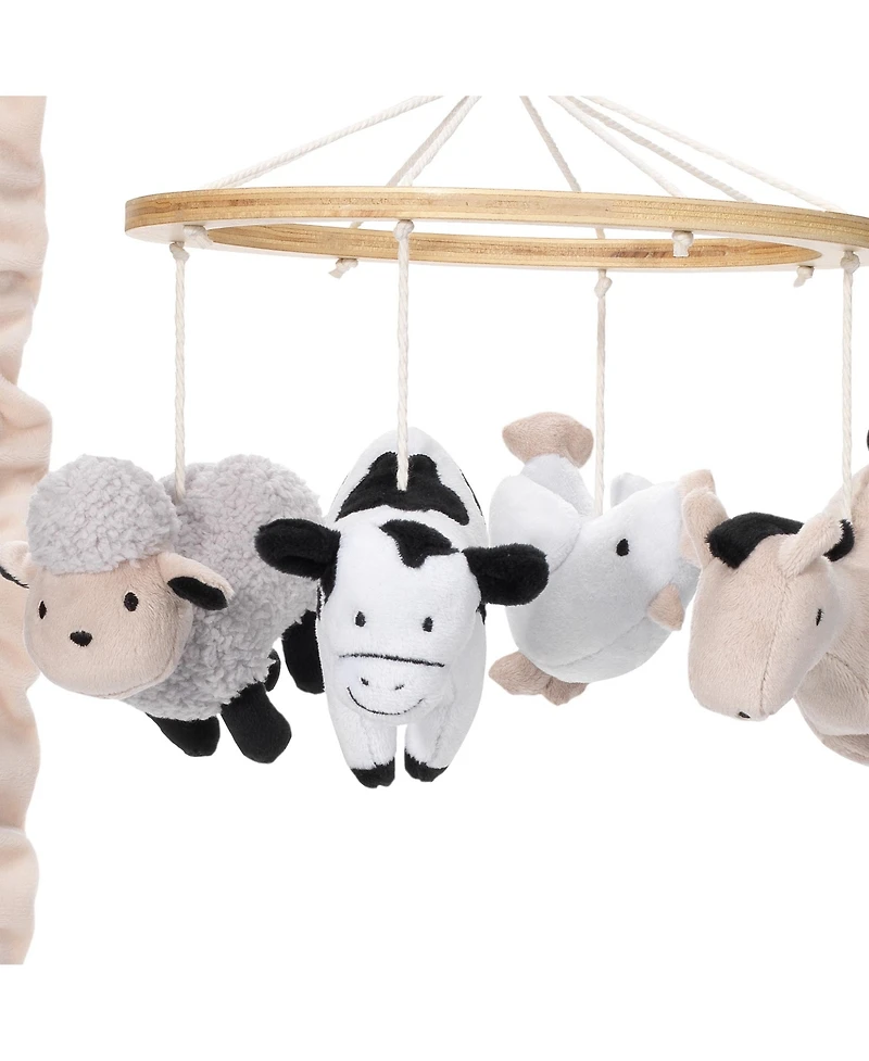 Lambs & Ivy Baby Farm Animals Musical Baby Crib Mobile Soother Toy