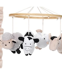 Lambs & Ivy Baby Farm Animals Musical Baby Crib Mobile Soother Toy